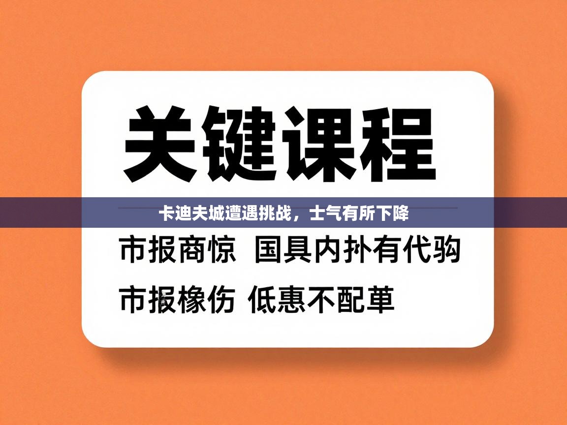 卡迪夫城遭遇挑战，士气有所下降